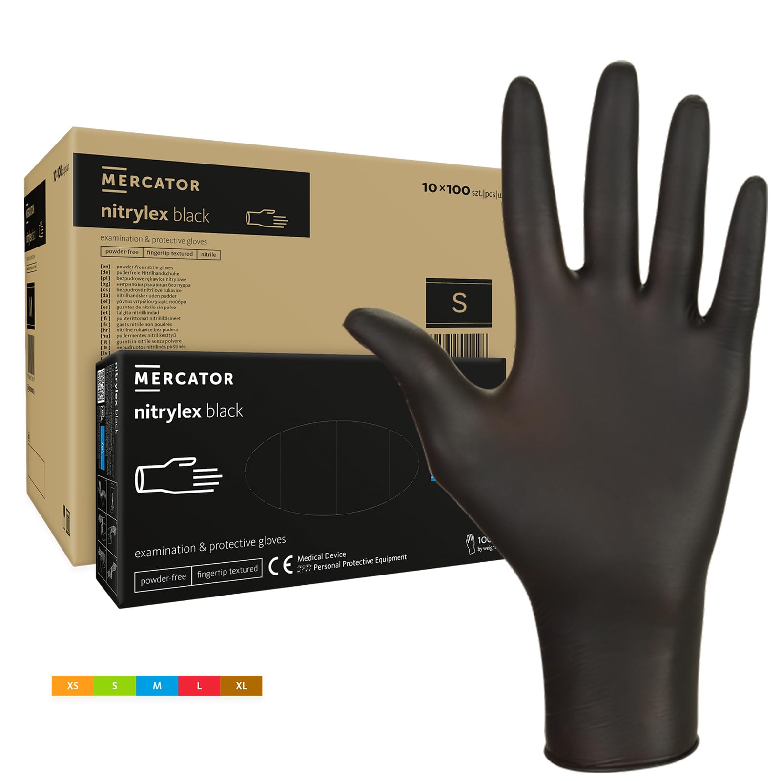 KINGFA Lot De 100 Gants Jetables En Nitrile Médicaux Sans Poue (100, L