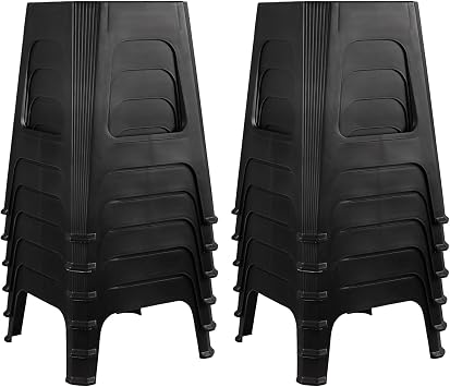 Kiddream 12 Packs Backless Height Stools, Plastic Stools with Square Seat
