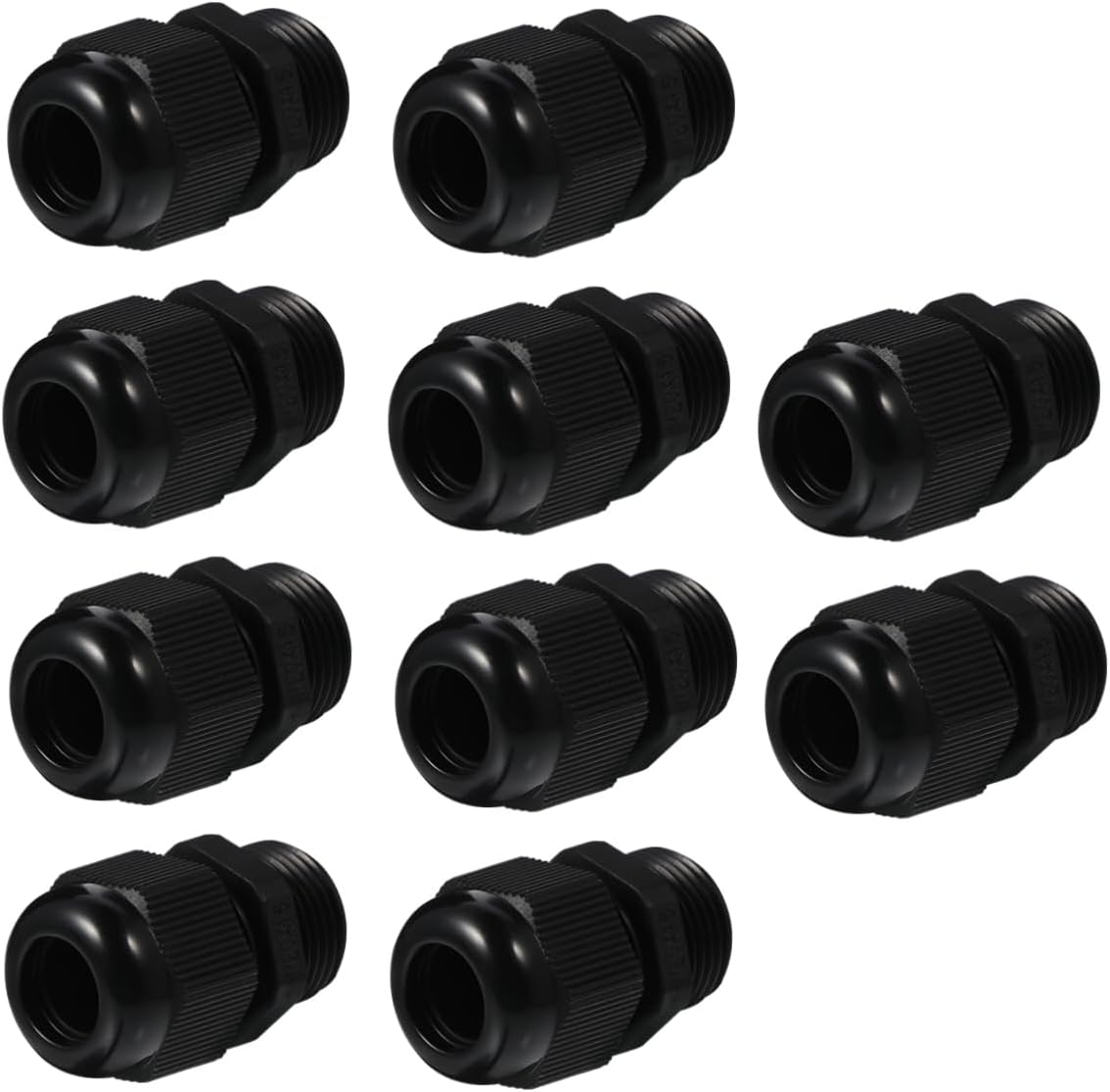 50Pcs Adjustable Nylon Cable Gland Joint Electrical Connector for Cable Fixing Machinery Control Boxes Distribution Panels and Outdoor Use