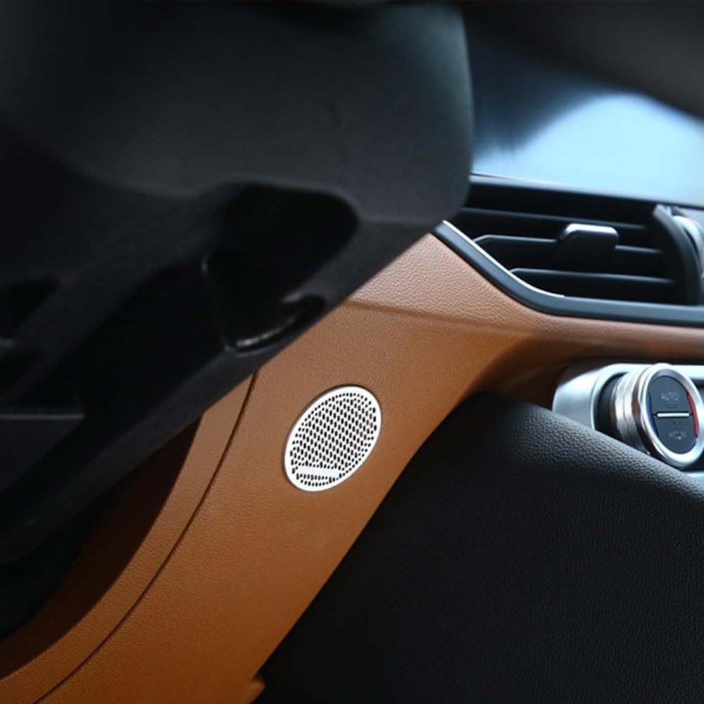 for Alfa Romeo Giulia 2017 2018 Car Aluminum Alloy Speaker Cover Trim Auto Accessories