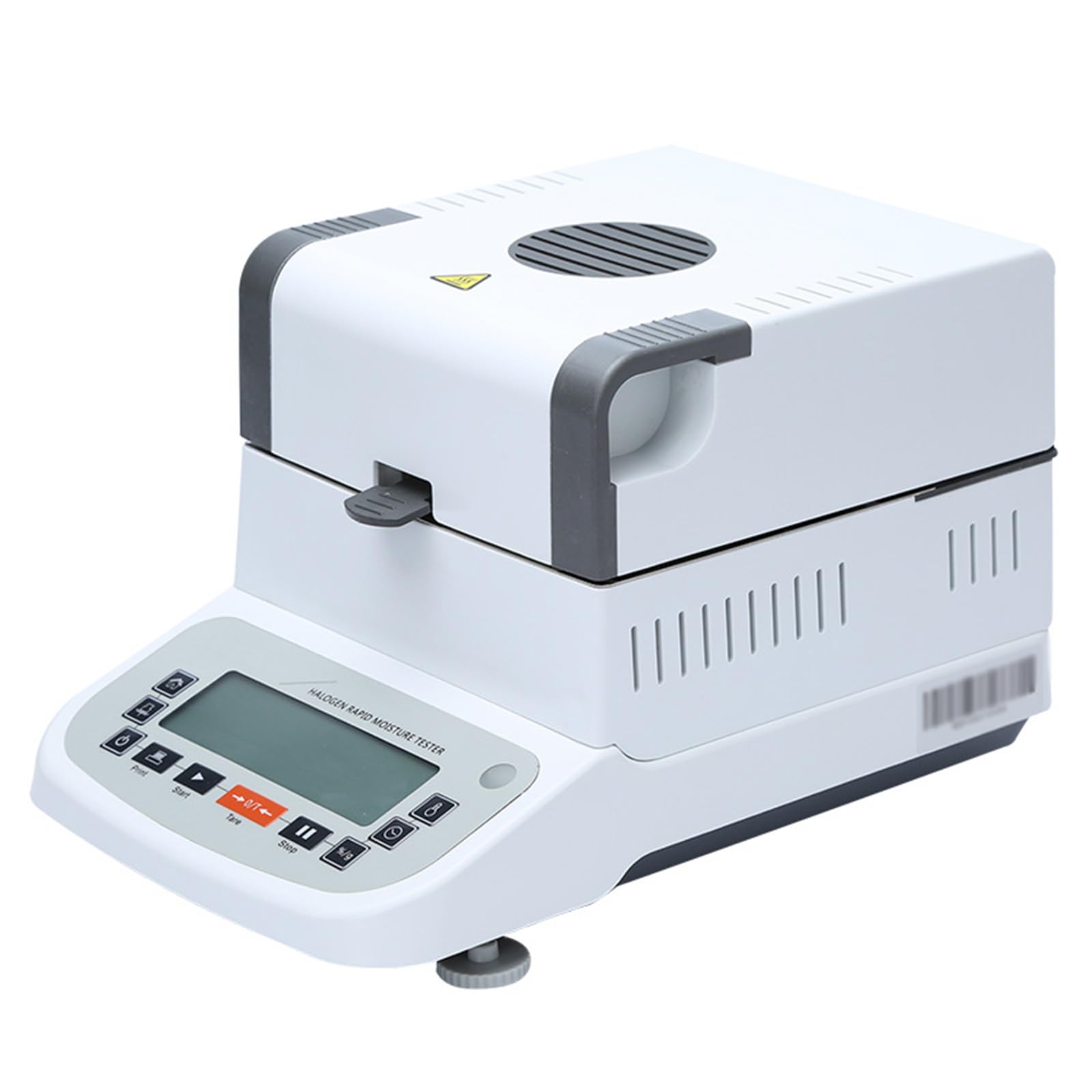 Analizzatore di umidità veloce, misuratore di umidità alogeno digitale touch screen 120 g/0,001 g, controllo della temperatura 40-160 °C, per test di polveri/piante/cereali/carne/alimenti