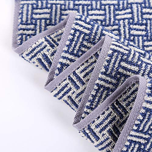Pidada Hand Towels Set Of 4 Checkered Pattern 100% Cotton Absorbent Soft Decorative Towel For Bathroom 13.4 X 29.1 Inch (Blue) #TOP6