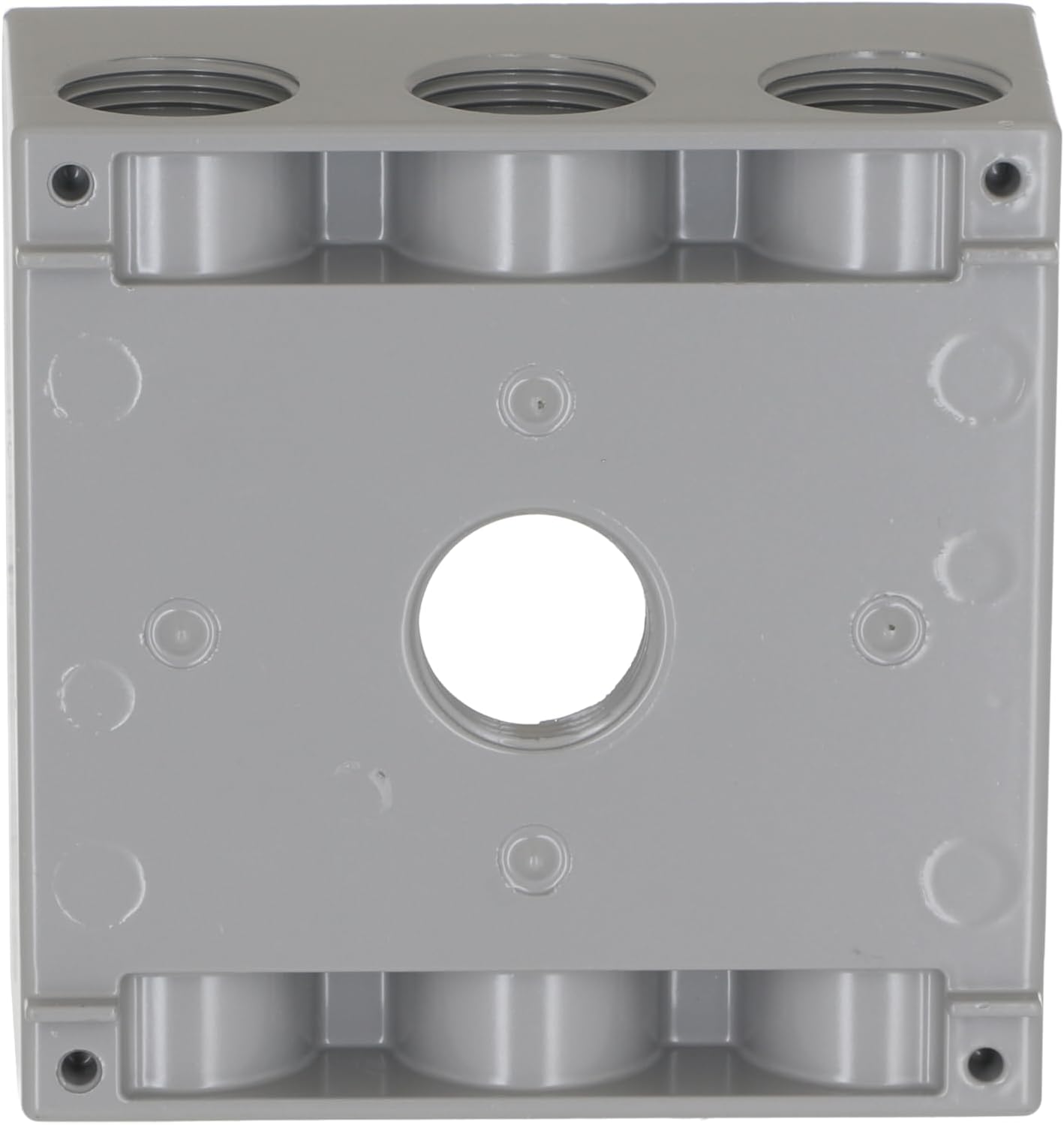 BELL 2-Gang Weatherproof Box, Seven 3/4 in. Threaded Outlets, Gray