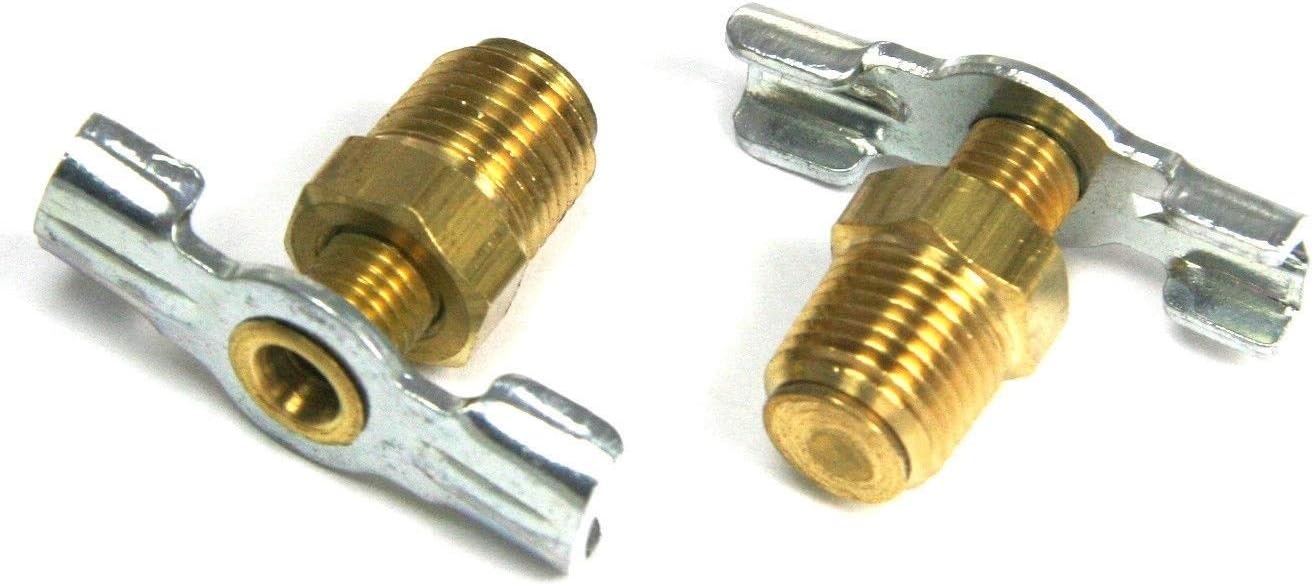 2 PACK DC18 Air Compressor Drain Valve 1/8" Tank Drain Emglo