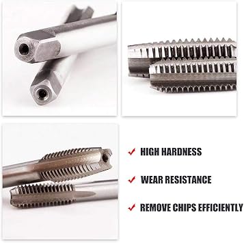Metric Tap Set HSS Hand Screw Thread Tap Set Thread Tapping Tool 7PCS M3-M12 Drill Bits Set