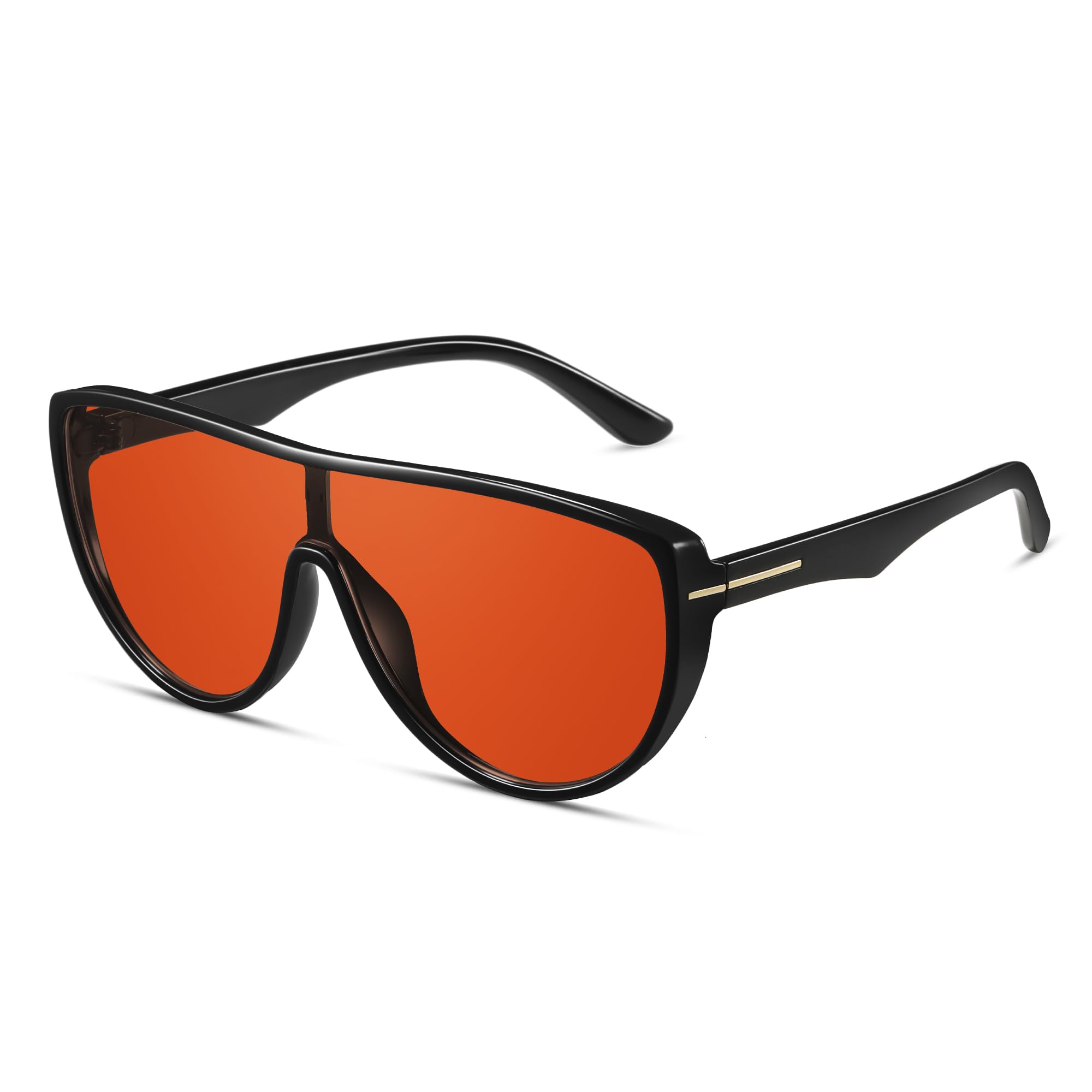 Oversized Aviator Sunglasses for Women Men Retro Big Round Aviators Trendy 70s Vintage Shield Sun Glasses CL013
