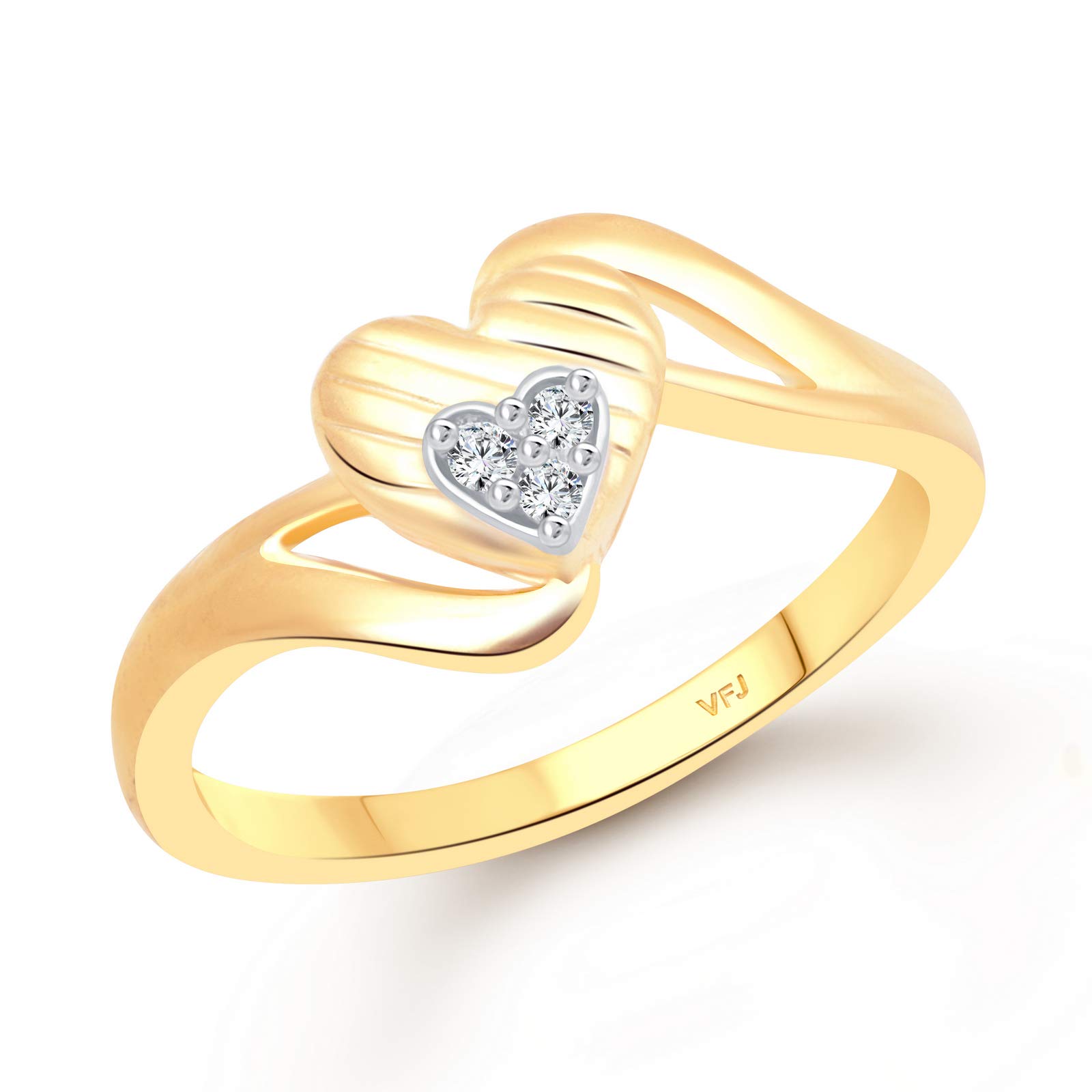 Vighnaharta Valentine Gift Heart in Heart cz Gold and Rhodium Plated Alloy Ring for Women and Girls-[VFJ1416FRG10] (B096T3JFY2) Amazon Price History, Amazon Price Tracker