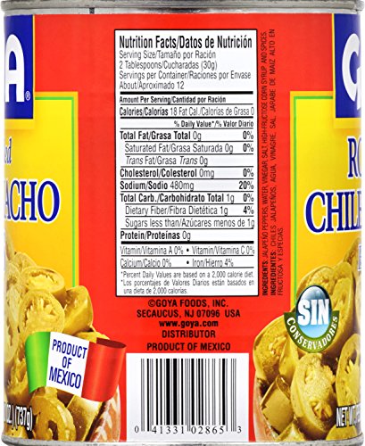 Goya Foods Green Pickled Jalapeno Nacho Slices, 26 Ounce (Pack Of 12) #TOP2