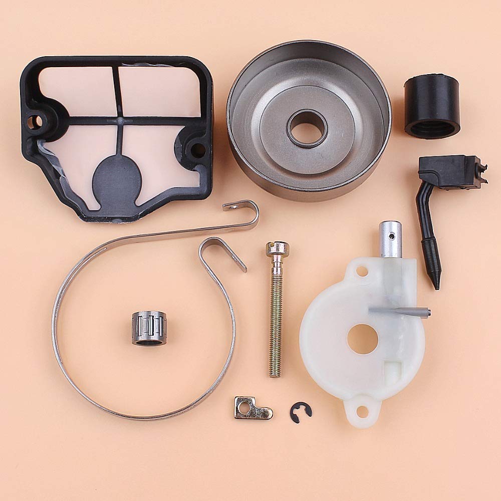 Tamburo Frizione Pompa Olio Tendicatena Kit Fascia Freno Compatibile con Husqvarna 142141137136 36 41 Motoseghe Ricambi per motoseghe a Gas