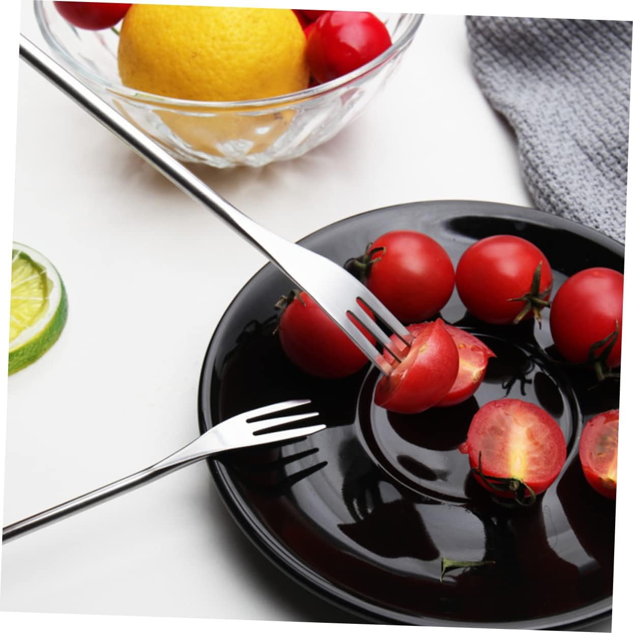 6pcs Stainless Steel Fondue Forks, Long Handle Dessert Forks