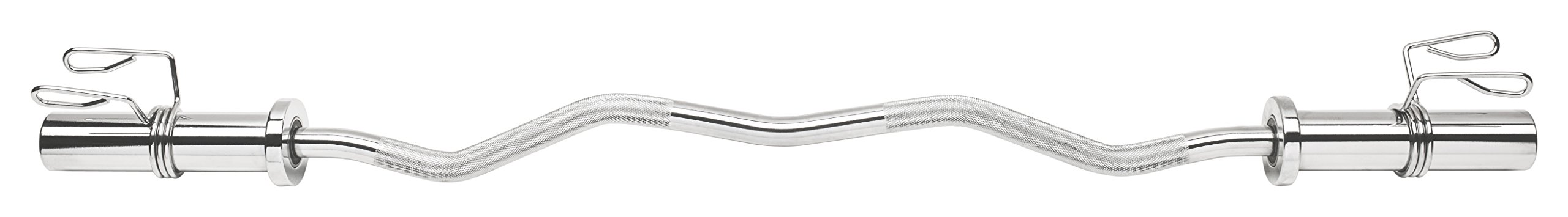 Oly. SZ-Hantelstange 121 cm Curl Curlstange inkl. Federverschlüssen 50/51 mm Chrom