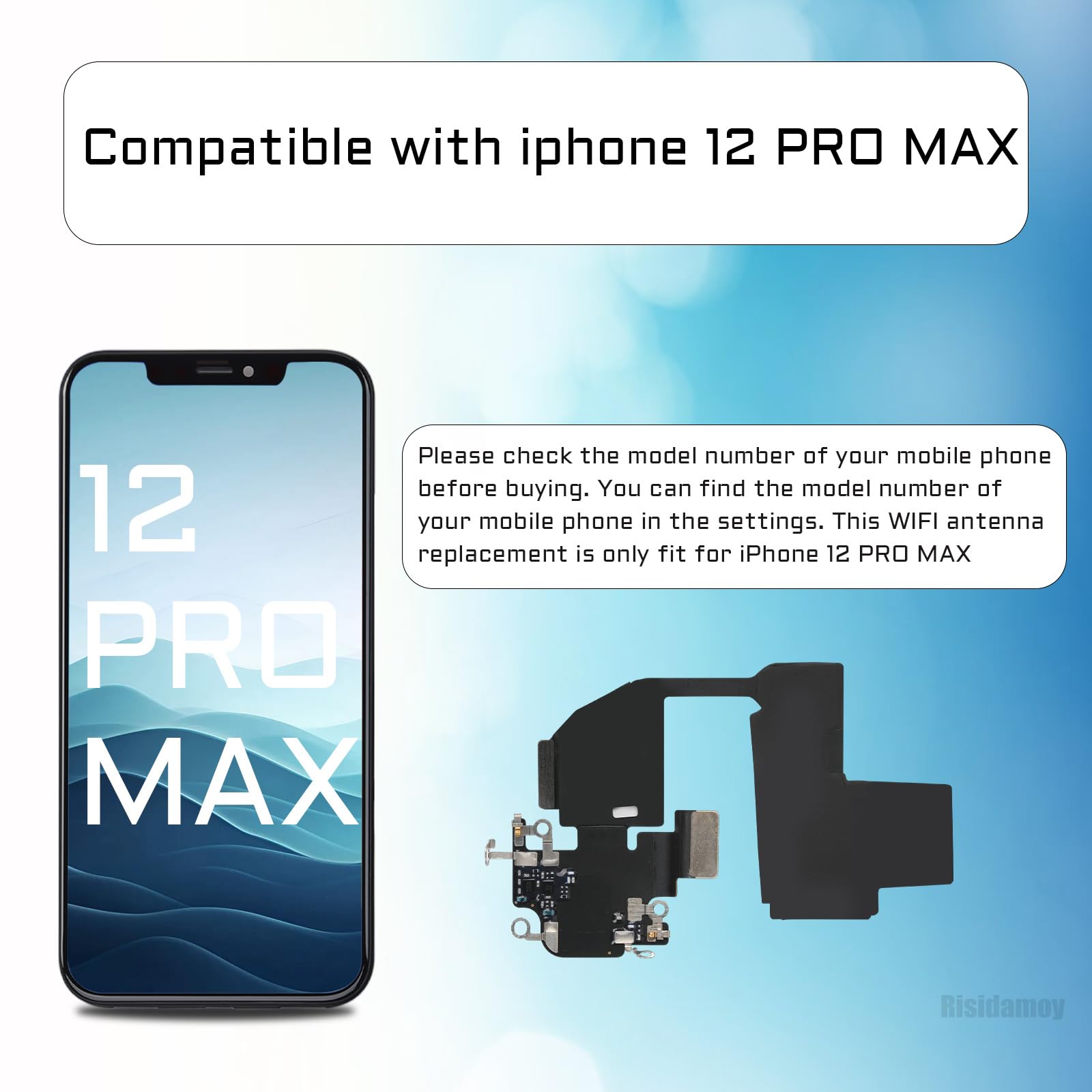 Amazon.com: Risidamoy for iPhone 12 Pro Max WLAN Signal Diversity