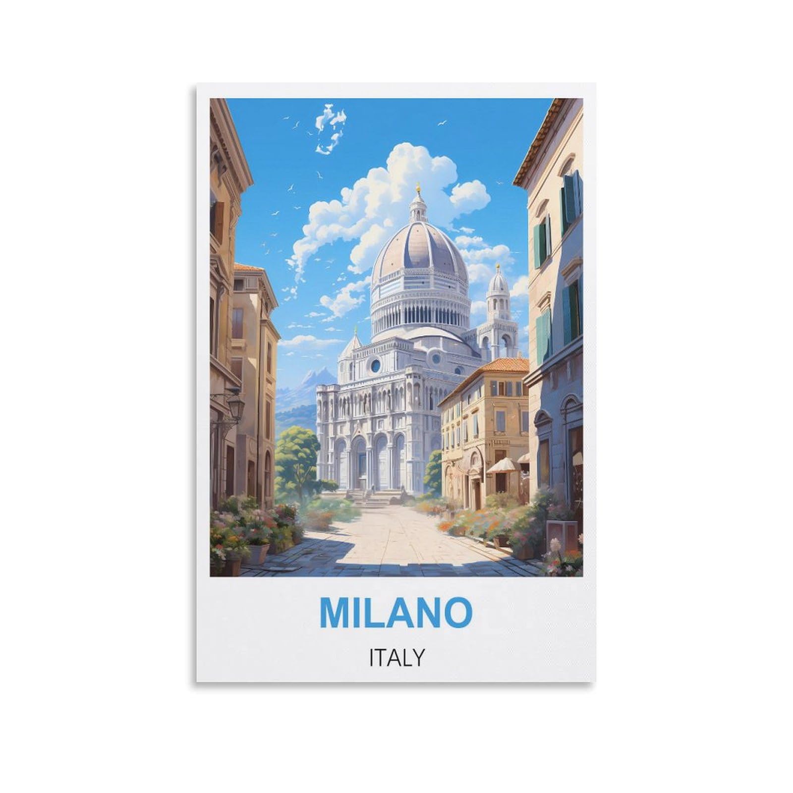 Metal Tin Sign,Milano Italos Wall Art Vintage Decor for Man Cave Garages Home Bedroom Retro Decor 30x30cm