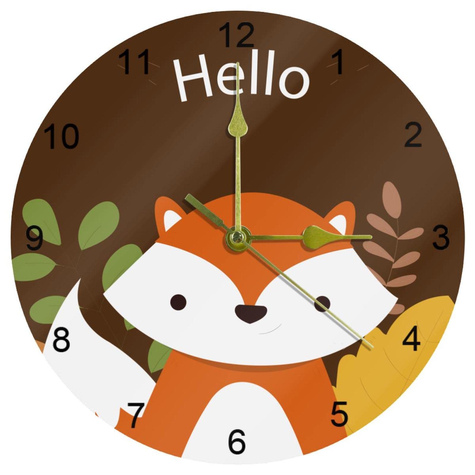 Horloge murale ronde 25,4 cm chiffres arabes pour décoration cuisine maison