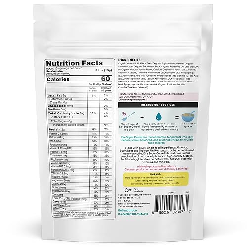 Miniatura 2 de Else Nutrition Cereal de alto contenido de hierro para bebés de 6 meses +, fabricado con plantas enteras reales para una comida nutricionalmente