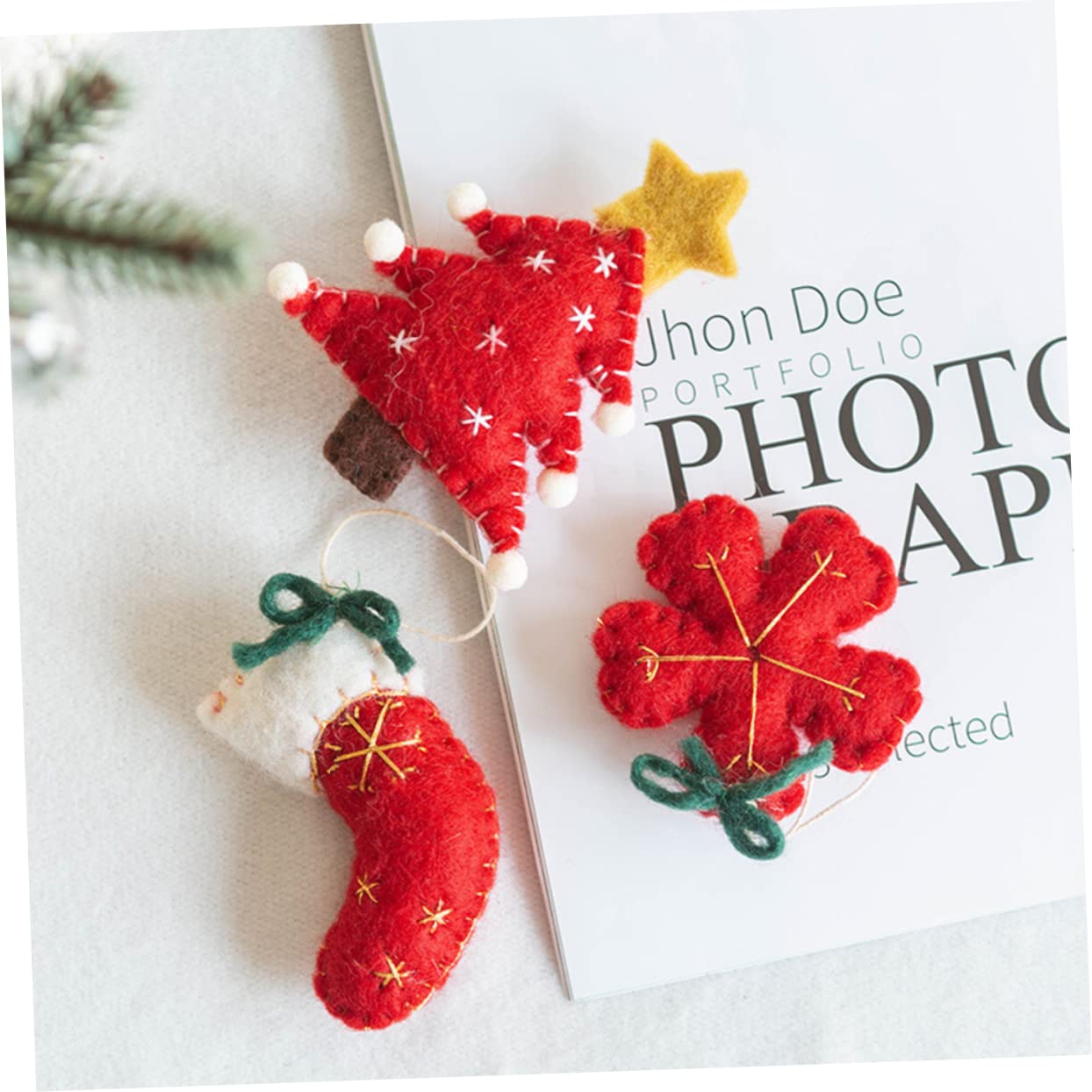 IMIKEYA 18 STK Weihnachtsschmuck Weihnachtsbaum-anhänger Weihnachtsbaumanhänger Für Den Haushalt Filz Weihnachtsbaum Christbaumschmuck Aus Filz Weihnachtsfeier Dekoration Gefühlt