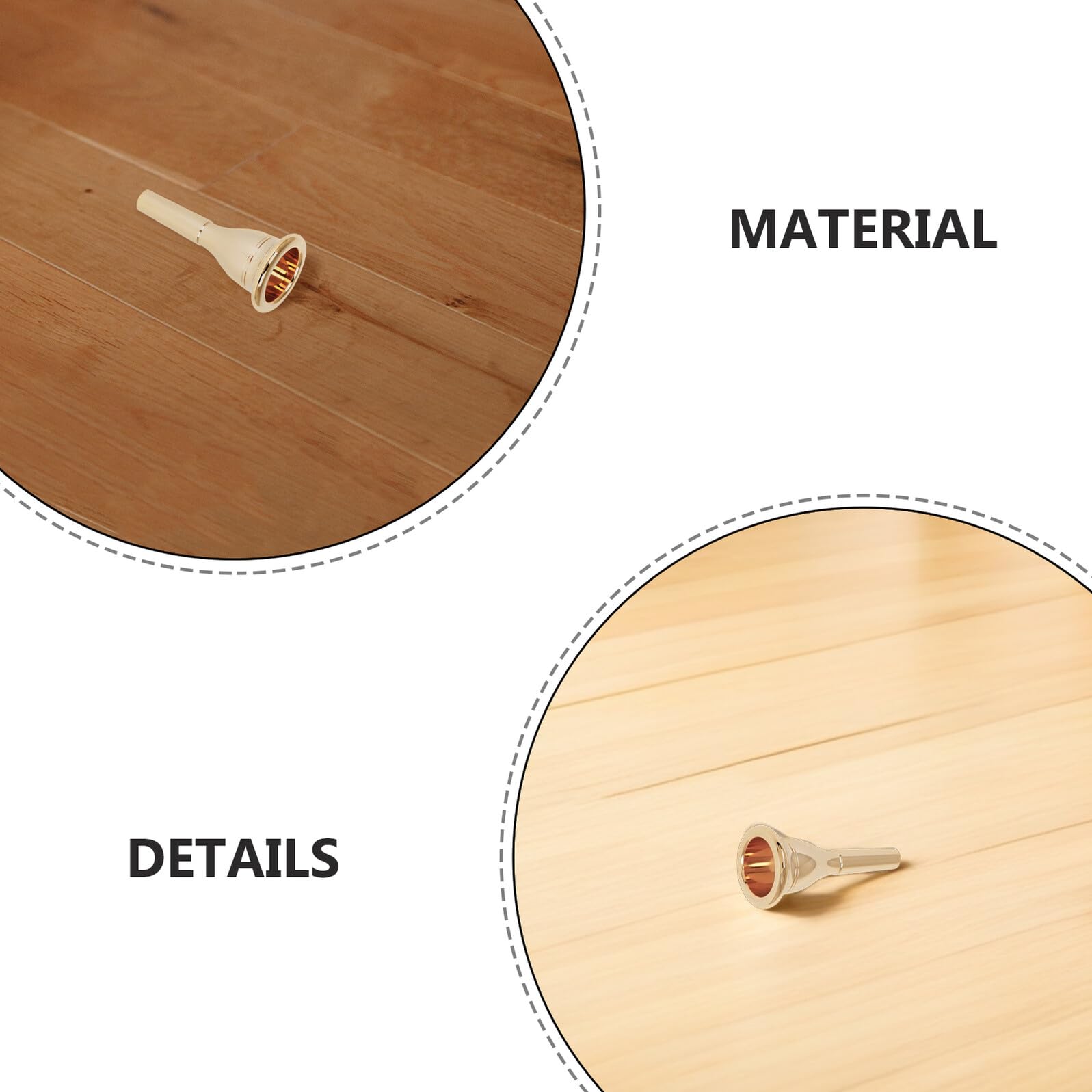 Tuba Mundstück aus Messing, Goldfarben, 1 Stück, 13, 3 Mm | Instrumentenzubehör, Cnc Beschichtet, Präzise Gefertigt, Geeignet als Ersatzteil