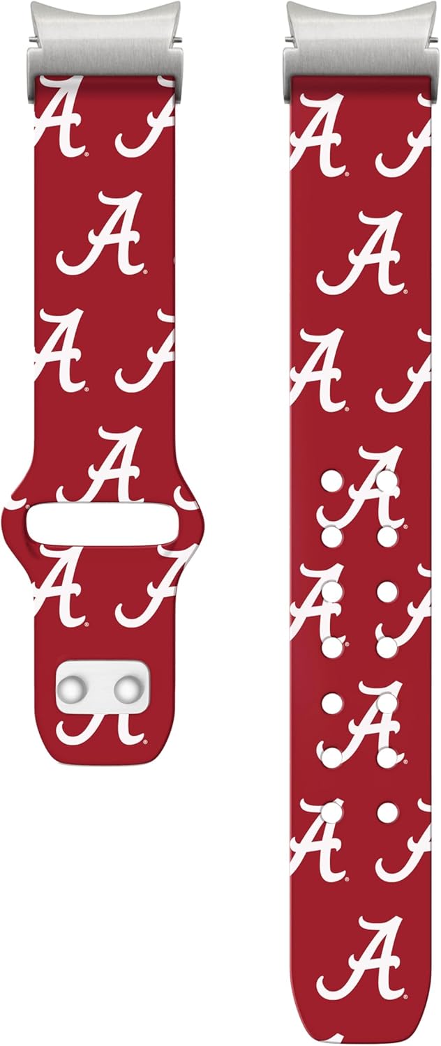 Affinity Bands Alabama Crimson Tide HD Fitted Watch Band Compatible with Samsung Galaxy Watch 4-7 (Long Repeating)