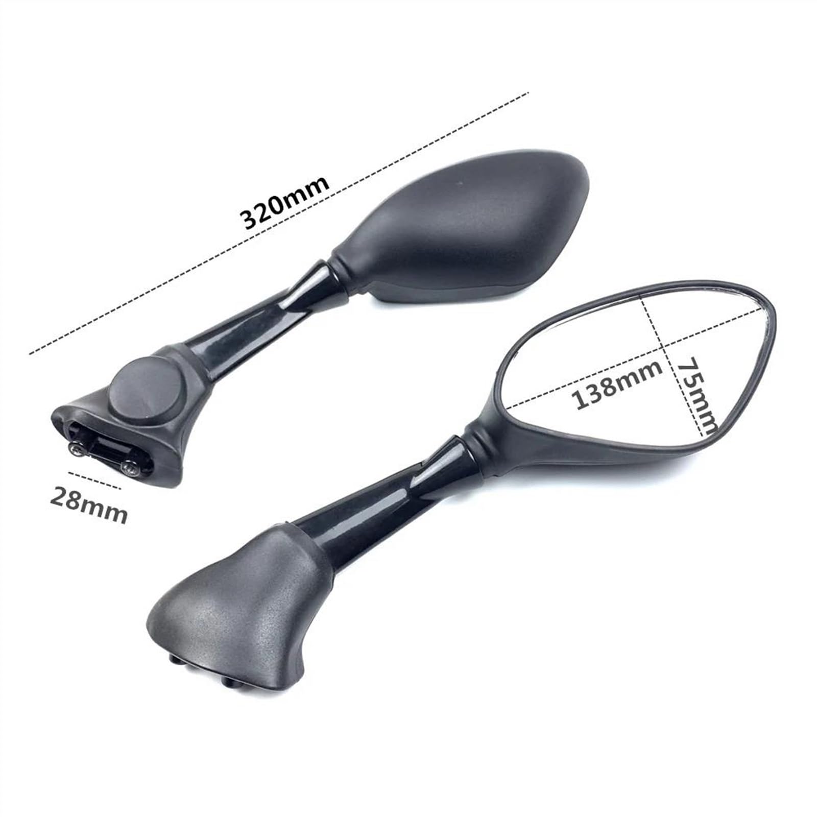 1 paio Parti Di Ricambio Rotanti Regolabili Per Specchietto Retrovisore Moto Sinistro E Destro Per BMW S1000RR 2010-2018 HP4 2011-2015 Specchietto laterale posteriore