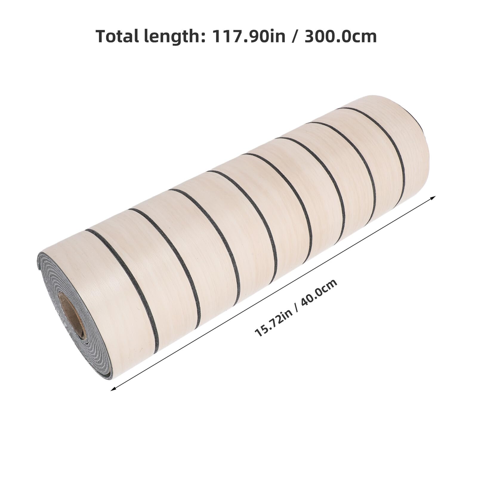 OUNONA Selbstklebende 3D Wandpaneele Lamellenwandtapete 300X40cm Wasserfest Strukturiert Abnehmbar Wandaufkleber für Bad Wohnzimmer Schlafzimmer