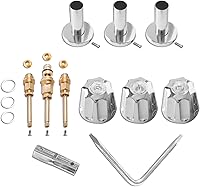 Vista 8 de SENTO Juego de molduras de tina y ducha de 3 asas para grifos Gerber, fácil instalación, metal resistente, negro mate