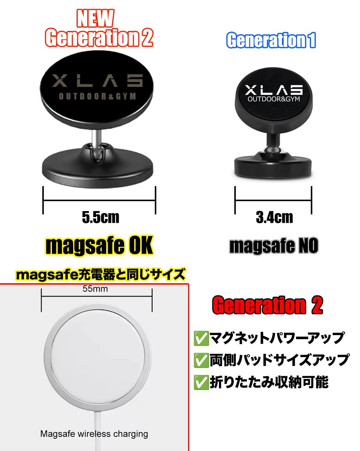 Amazon | [Generation2]［特許取得］磁気フィットネスフォンマウント 