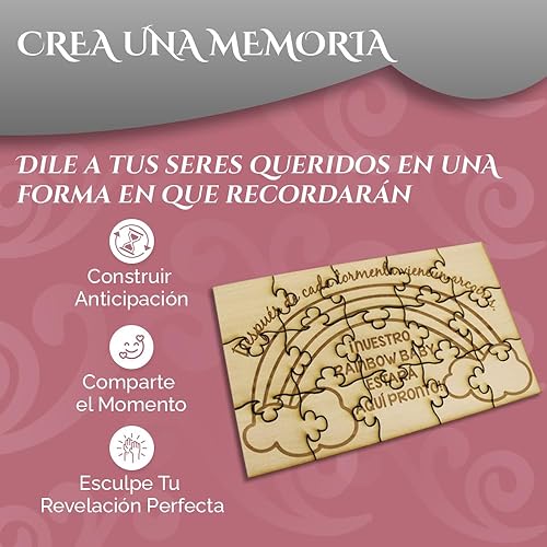 Miniatura 5 de FashionJunkie4Life Anuncio del bebé del arco iris Puzzle, Anuncio de Embarazo Puzzle, Sorpresa de embarazo para papa Puzzle, Anuncio de embarazo