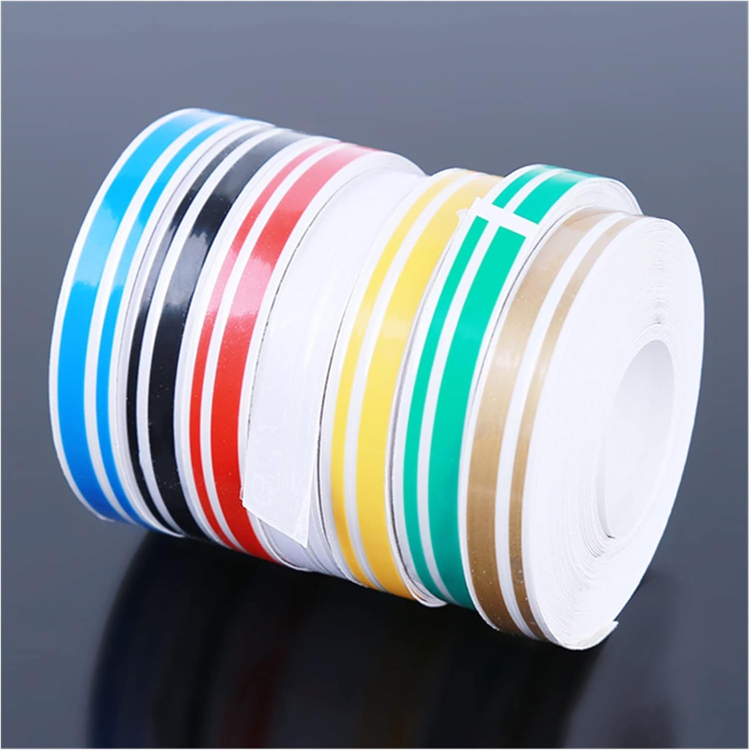 Multicolor Striping Pin Stripe Steamline Double Line Tape Car Body Decal Vinyl Sticker Car Decoration Styling Tools (Color : Gold, Size : A)