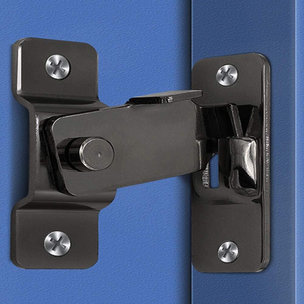 DEPILA Slide Bolt Door Lock Hasp,Gate Bolt,2Pcs 90 Right Angle Door Latch Door Hasp Latch Slide Door Bolt Lock Gate Latch Door Buckle Curved Latch Bolts Buckle Hook Lock Bolt for Doors Windows Lock
