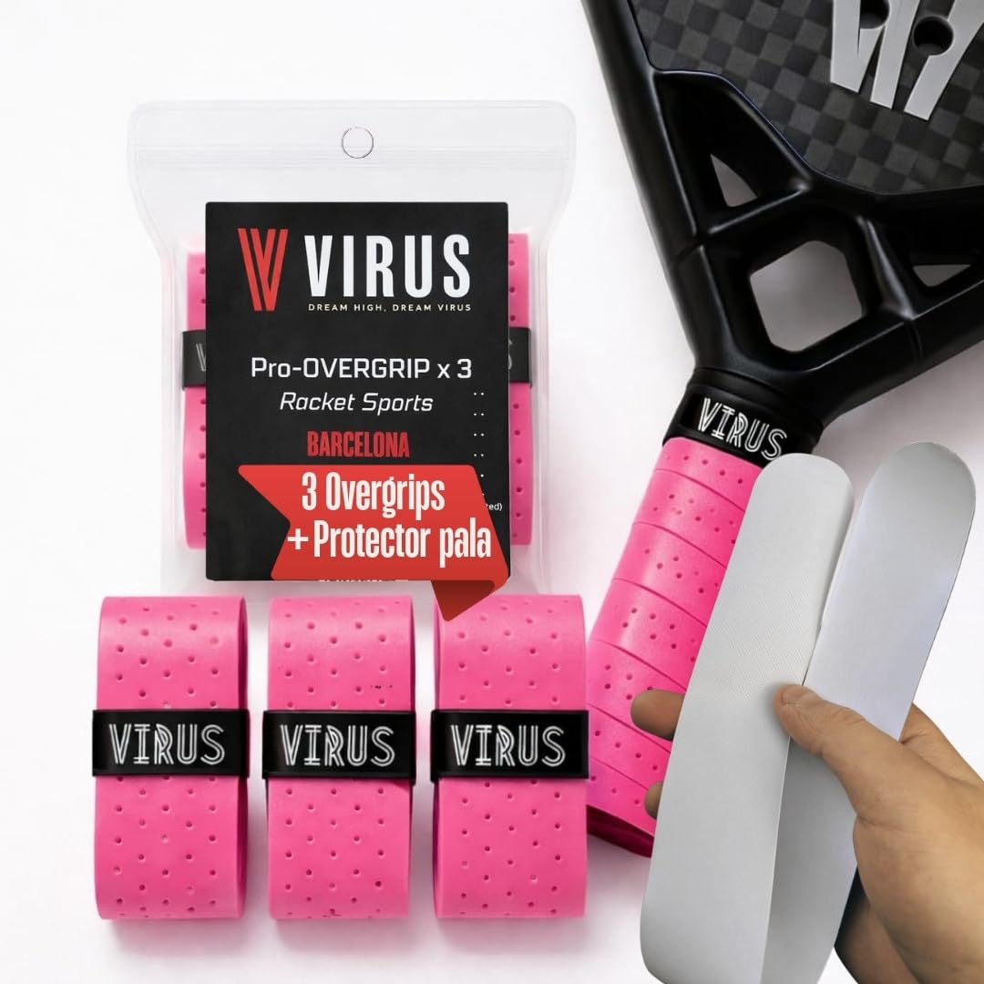VIRUS Overgrip Pack de 3 + Protector de Pala
