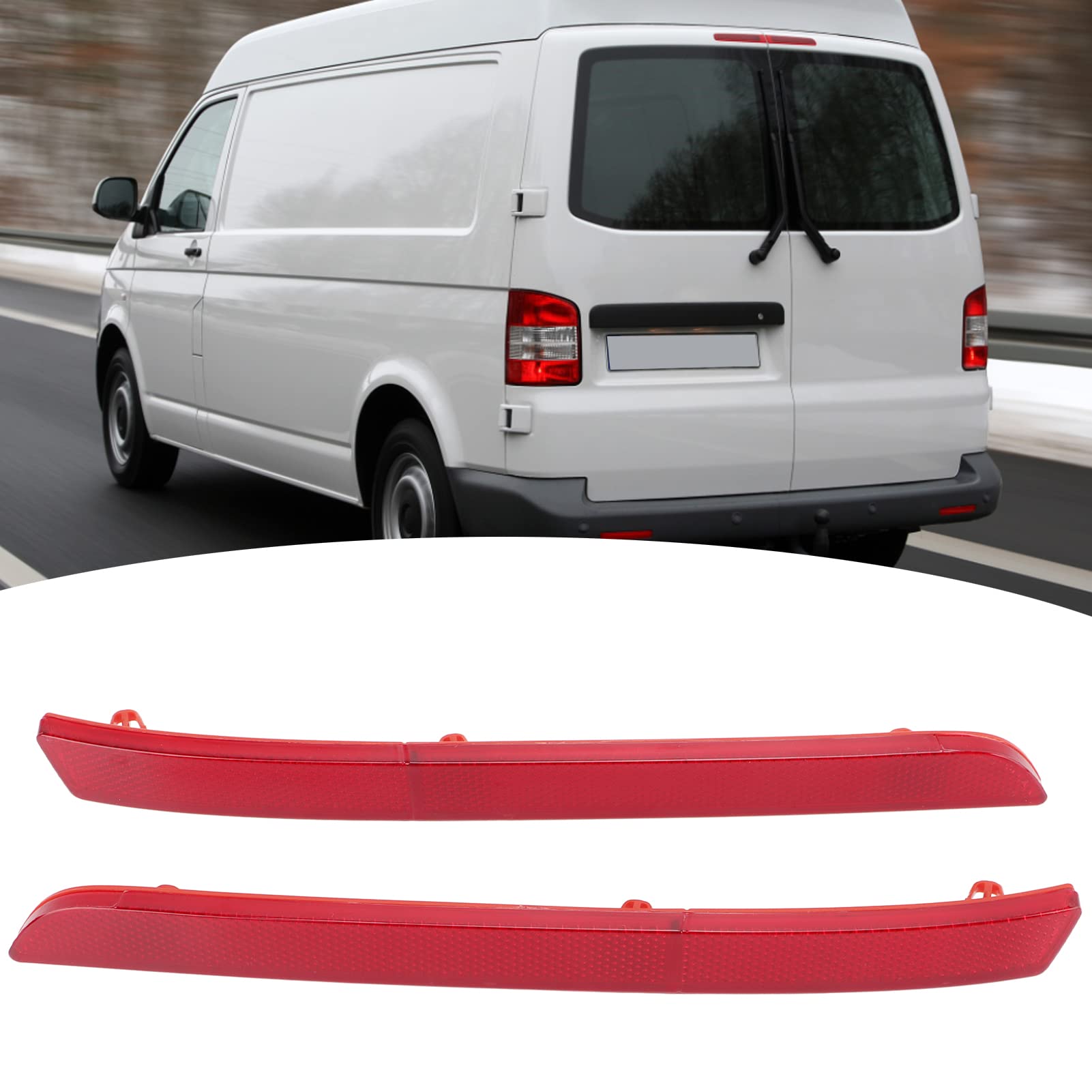 Rücklichtreflektor Paar Links Rechts,Heckstoßstange Rot 7E0945105 Ersatz für T5 T6 2012-2016