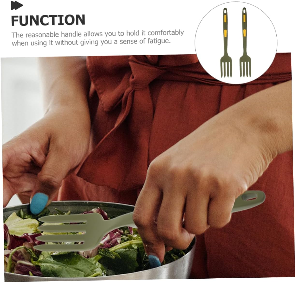 2pcs Flexible Heatproof Cooking Forks Kitchen Dining Noodle Accessories
