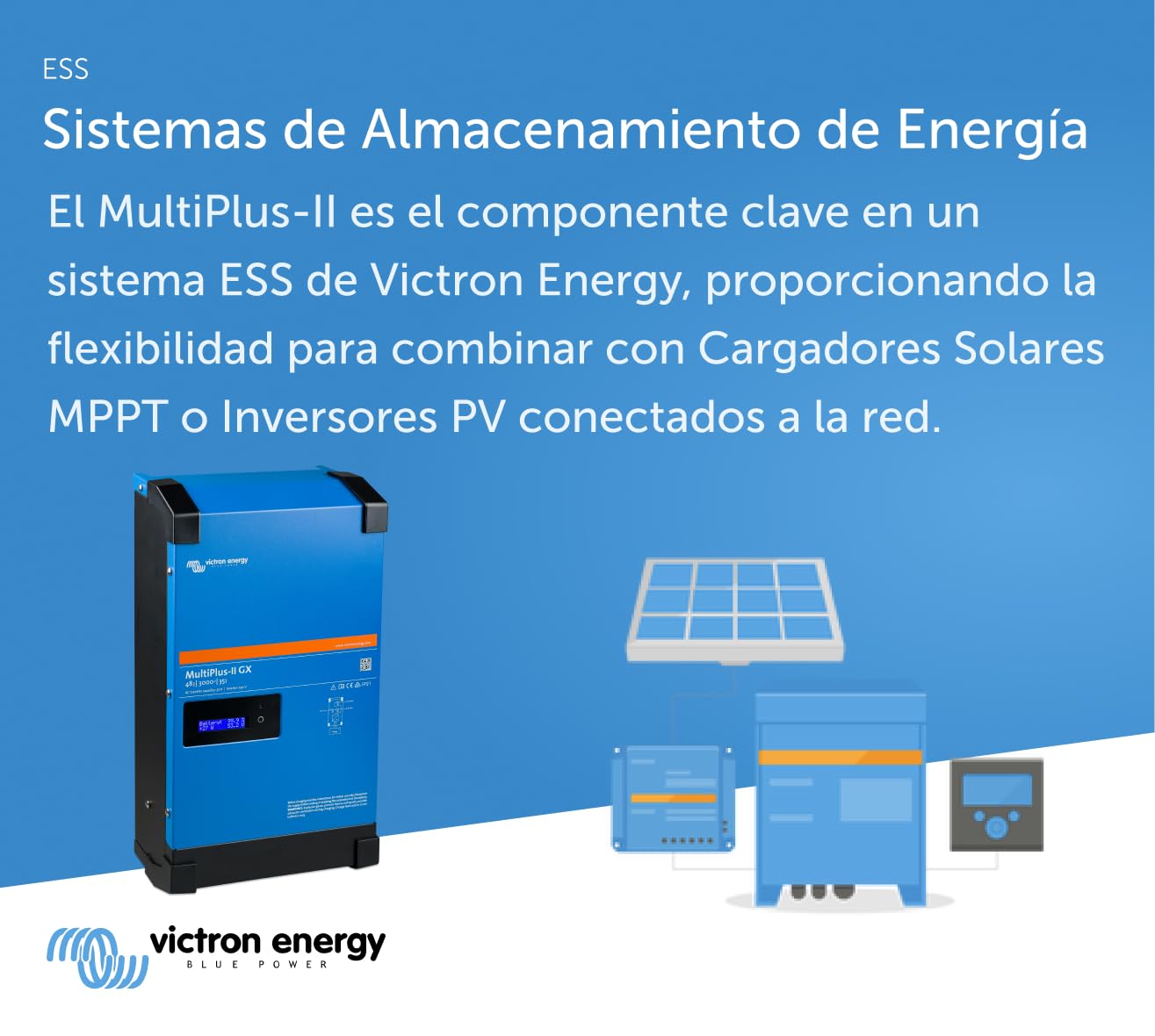 Victron Energy MultiPlus-II GX 3000VA 48-Voltios 230V Inversor de Onda sinusoidal Pura 35 amperios Cargador de batería