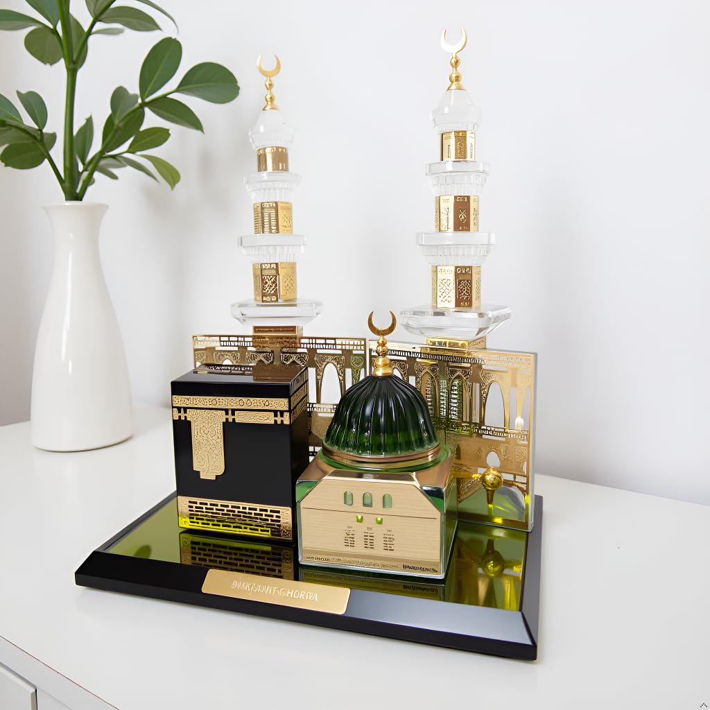 Sponsored Ad - DigaNT Kaaba Mecca Al Masjid an Nabawi for Home and Office Decor Car Dashboard Decoration (Glass)