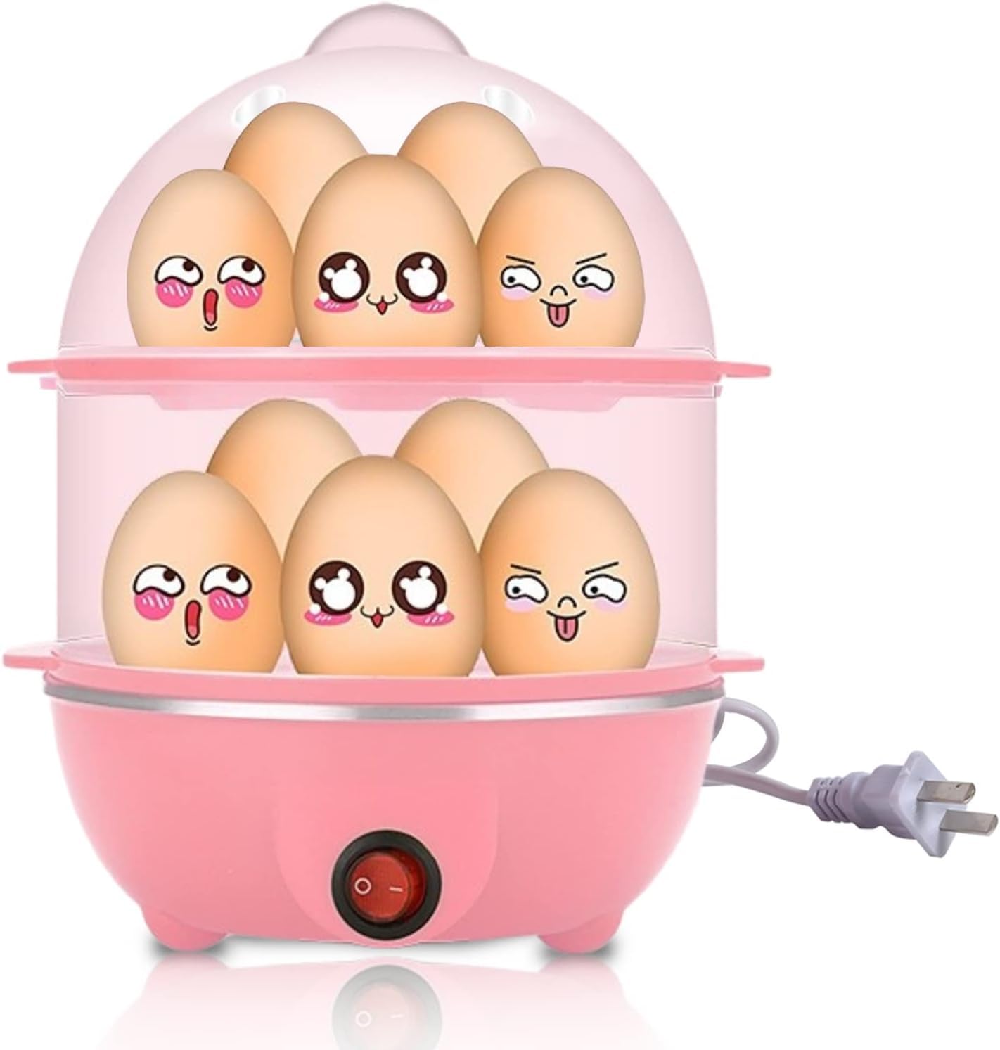 2-Layer Egg Boiler ? Dual Layer Electric Egg Cooker with Two-Tier Steamer for Perfectly Cooked Eggs | Multi-Layer Egg Poacher and Cooking Appliance-image-27