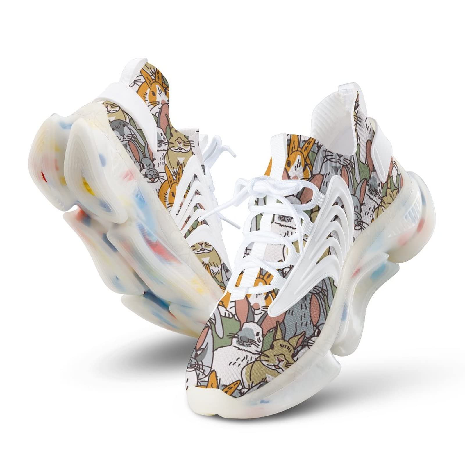 Amazon.co.jp: スニーカー メンズ ウサギ ペット 動物柄