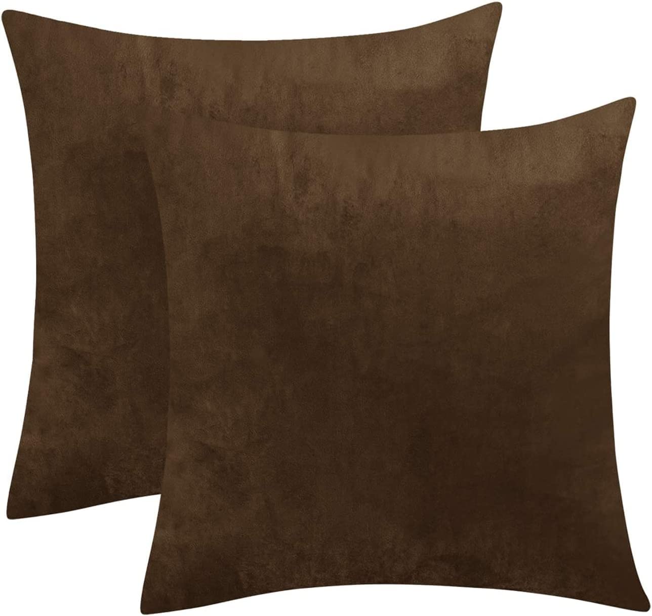 Larynx Velvet Cushion Cover Set of 2-24" x 24" -Chocolate- Soft Pillow Covers Set Cushion Case for Sofa Bedroom Livingroom Chair Car, Cushion Cover (B09CPY2CV6) Amazon Price History, Amazon Price Tracker