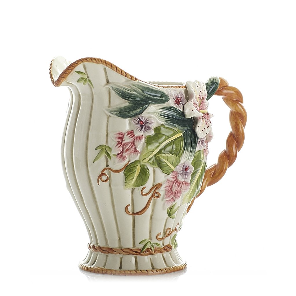 Huaping Pastoral Style Ceramic Vase Home Living Room Bedroom Dining Room Balcony Multi-scene Decoration Ornaments Non-slip Durable (W15*H22 Cm)