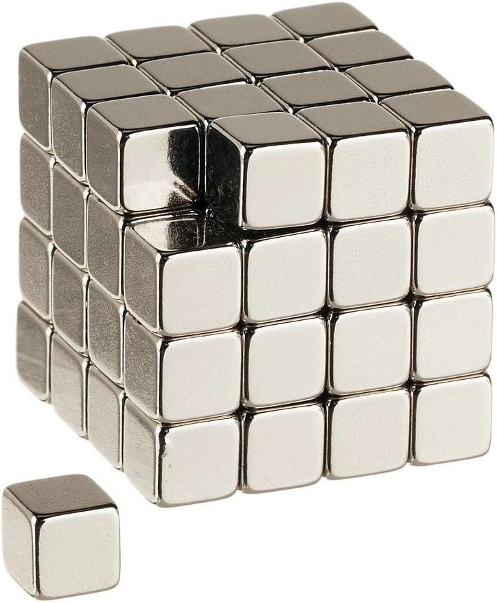 tElement Square Cube Magnets (1/4") Magnetic Holders Fasteners Universal Multi-Use All-Purpose (64 Pack)