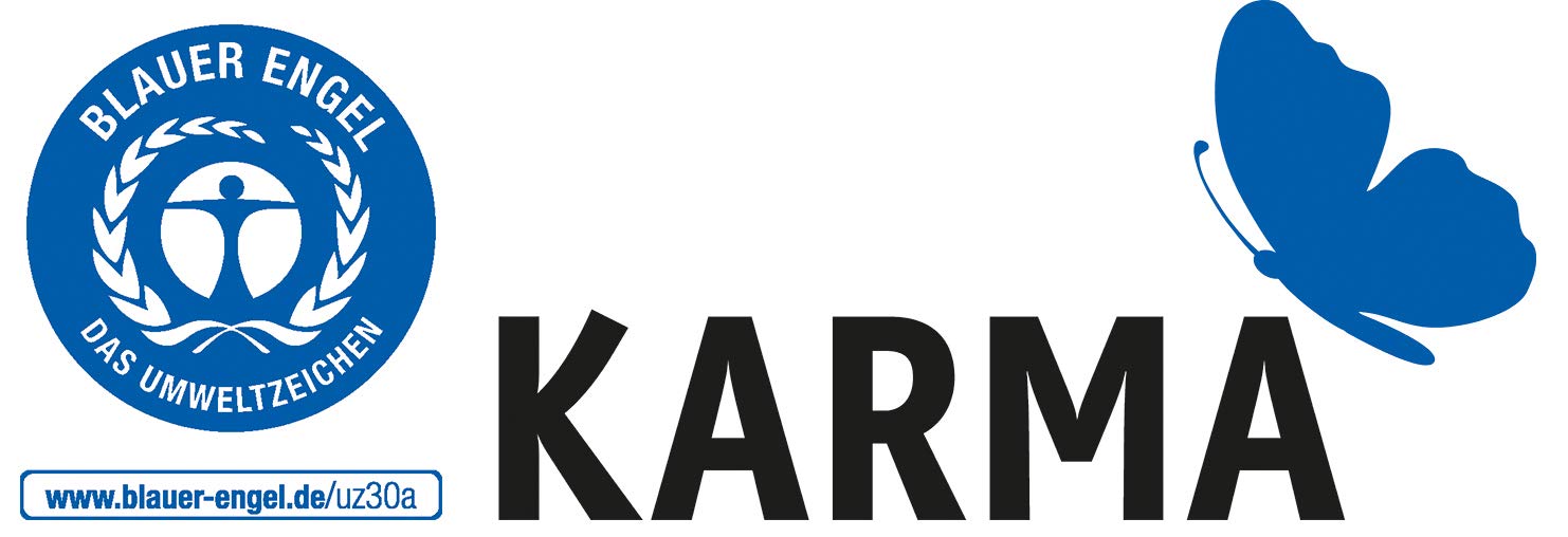 Cestino HAN GRIP KARMA - 15 pz., cestino contemporaneo, stabile in materiale riciclato all'80-100%, 18 l di capacità, blu eco, 18198-16