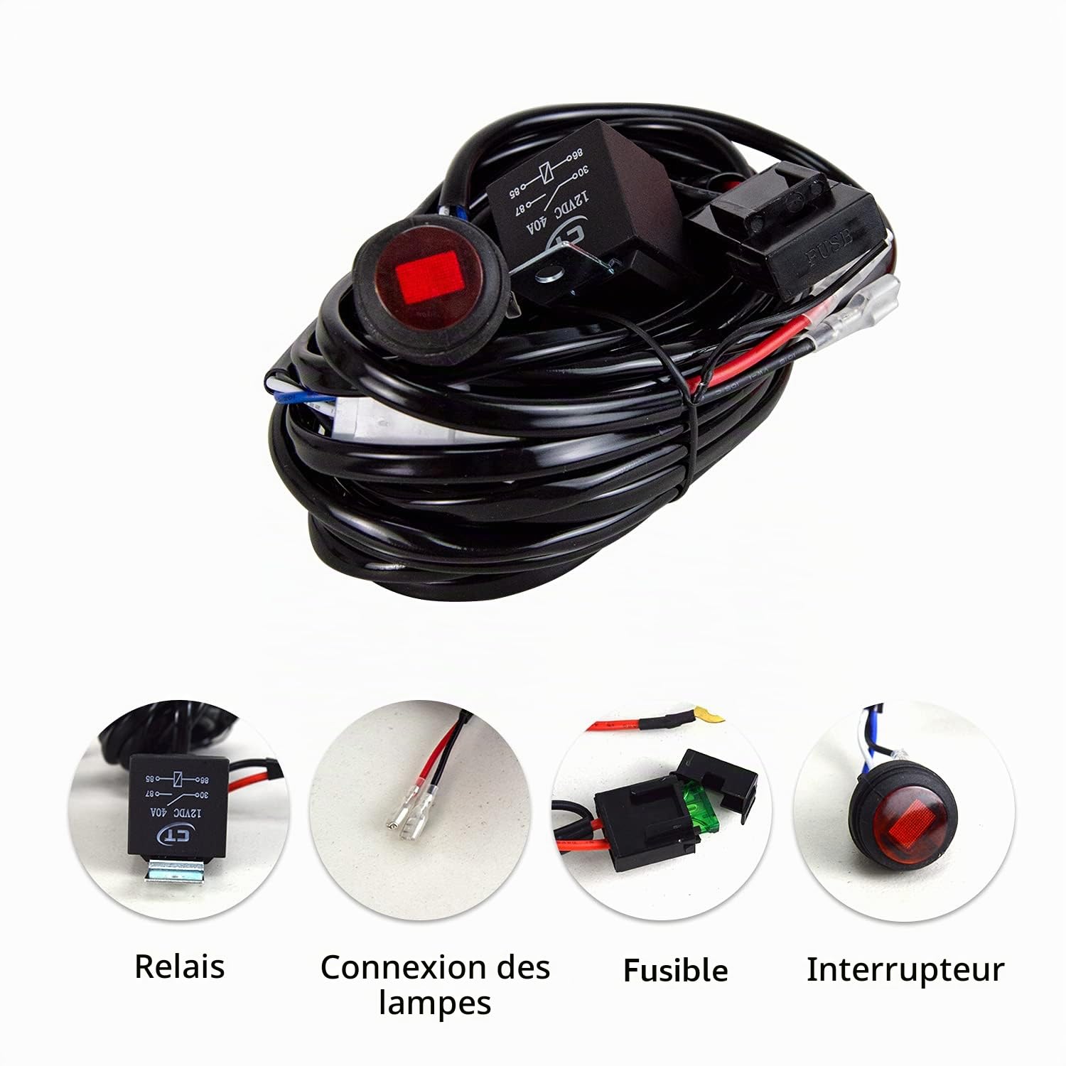 Willpower Barre LED incurvée 32 pouces 81 cm 405 W Barre de lumière LED avec harnais de câblage 12 V 24 V IP67 Longue portée Phare LED Travail Spot LED 6000 K pour 4 tracteurs Voiture Camion Bateau