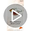 Image of Attro E-lite Stainless Steel Lunch Box with Small Container Sleek & Compact Food Grade Ideal for Office, School, Picnic & Outdoor - 800ml+180ml Peach