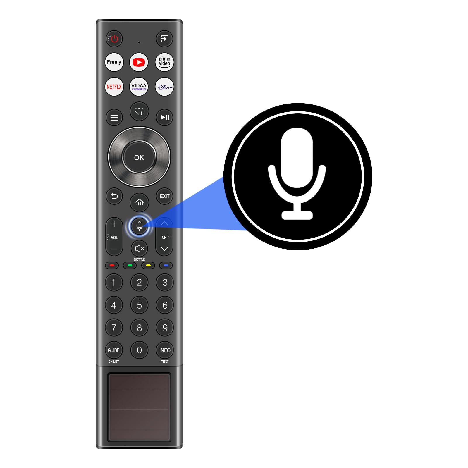 Pilot zdalnego sterowania ERF6B66H zamiennik słonecznego pilota głosowego pasuje do telewizora Hisense 4K
