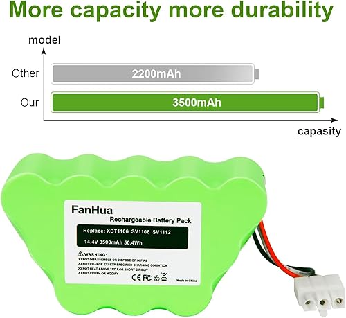 Miniatura 3 de XBT1106 Reemplazo de batería para aspiradora Shark SV1106 SV1107 SV1100 SV1112 Freestyle Rotator inalámbrico, 14.4V 3.5Ah Ni-Mh Shark Baterías