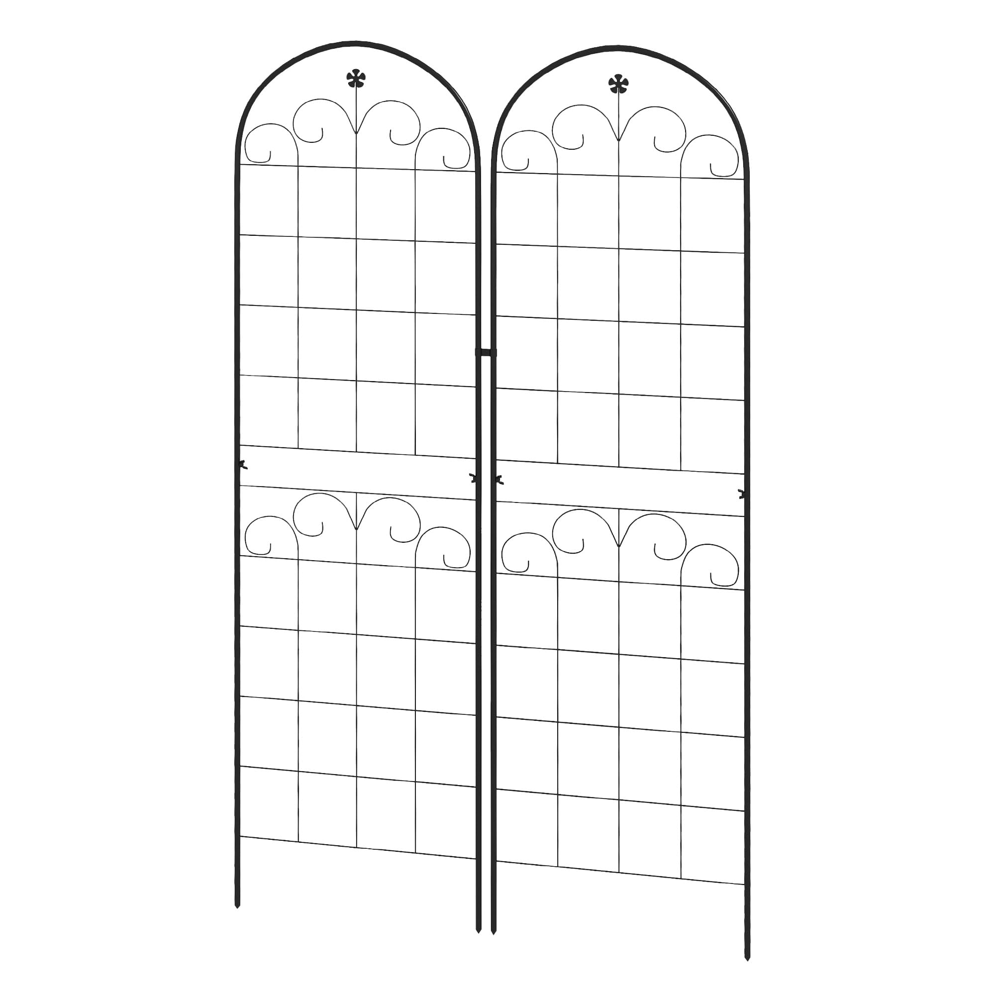 Outsunny Metal Garden Trellis Climbing Plants Support Frame 50 x 180cm High