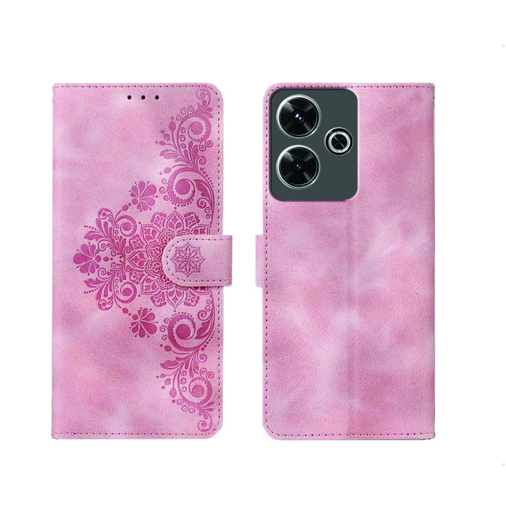 Pinaaki Enterprises Redmi 13 5G Flip Cover | Card Pockets Wallet & Stand | Flip Cover for Redmi 13 5G - Floral Mandala Pink (B0D9VJMMJV) Amazon Price History, Amazon Price Tracker