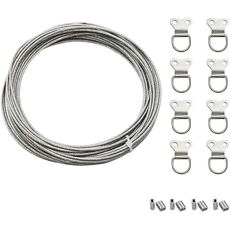 2 Stück Edelstahl Fotoseil - Verstellbare Bildaufhängung Für Fotos Und Bilder