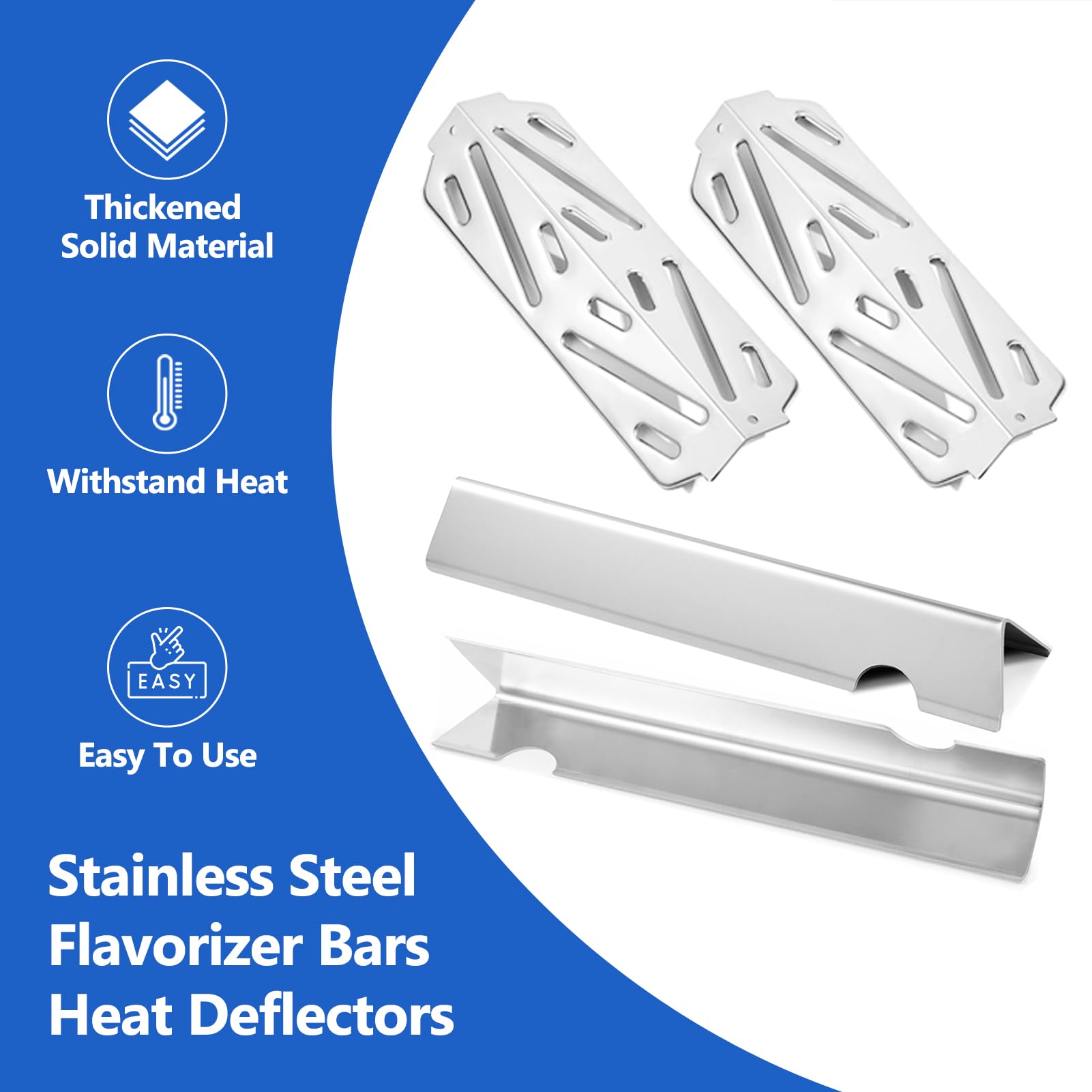 Genesis II E-210 Grill Parts 66794 Barras aromatizantes 66684 Deflector de calor Genesis II 200 Series piezas de repuesto para Weber Genesis ii E210 ii E240 LX E240 S210 S240 LX S240