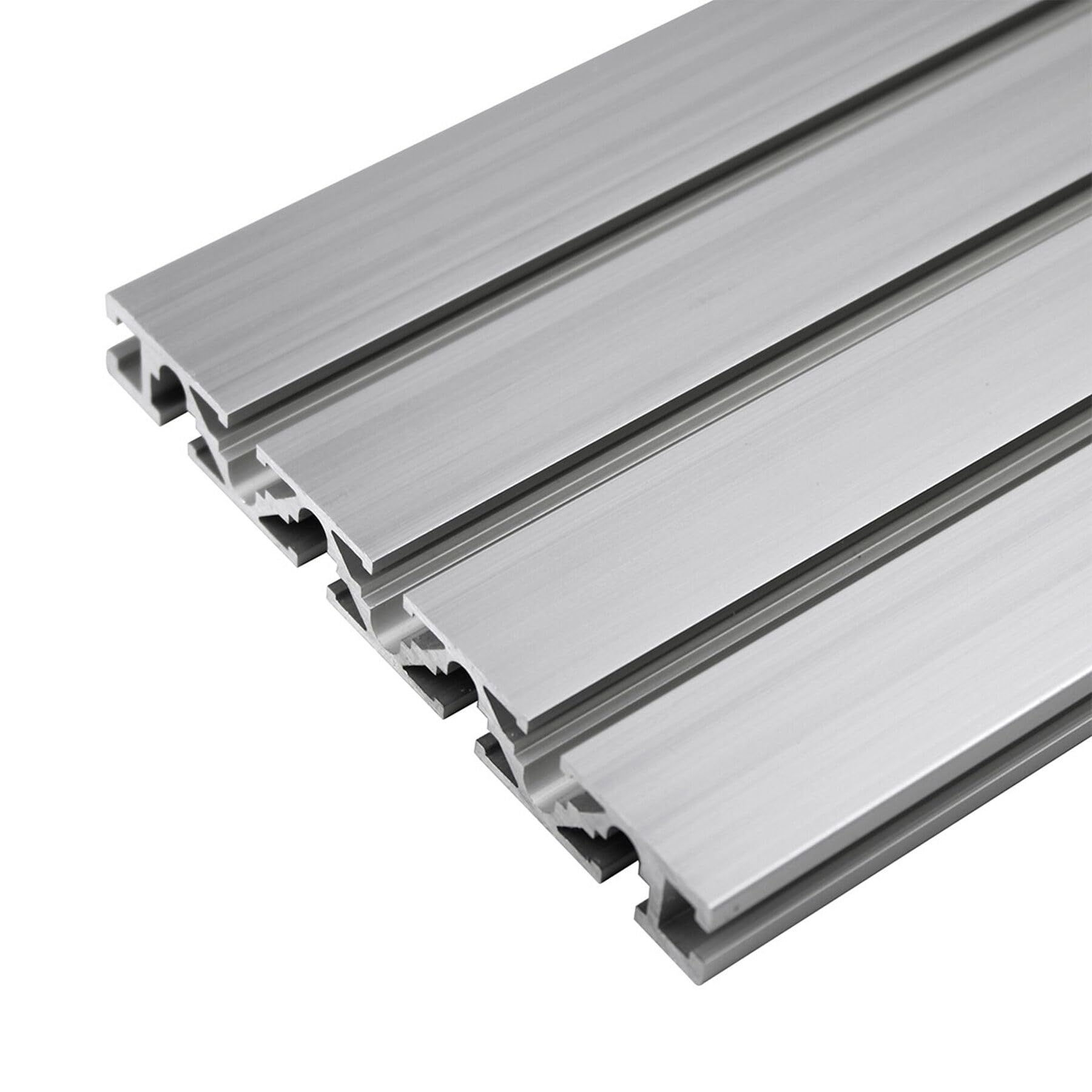 Perfil de aluminio 120 x 15 L, 1 pieza 1000 mm 15120 plata anodizado perfil de aluminio 120 x 15 mm perfil de montaje perfil de construcción longitud estándar 1000 mm