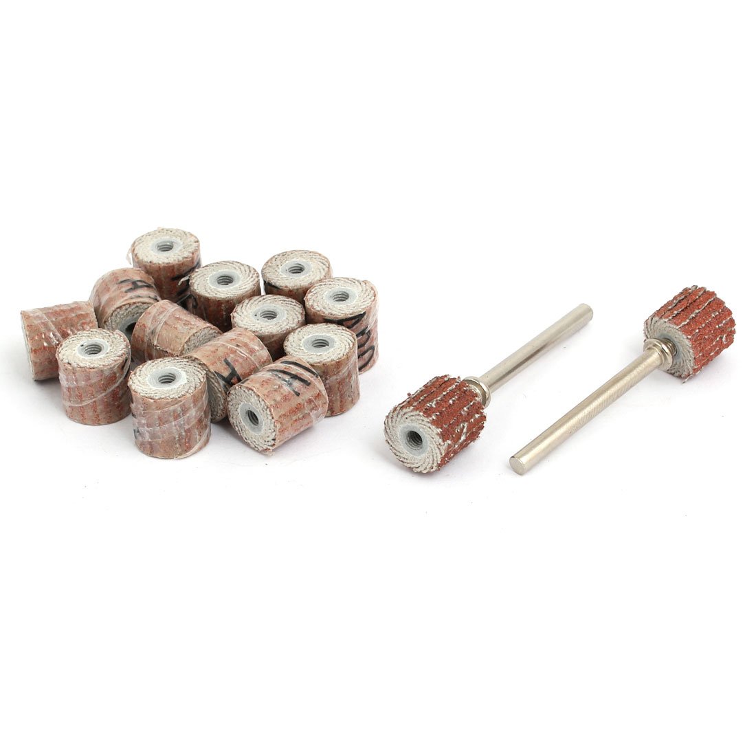 Aexit 15pcs 10mm Abrasives Dia 120 Grit Flap Wheel Grinding Polishing Tool w Mandrel drill hole Model:98as172qo653
